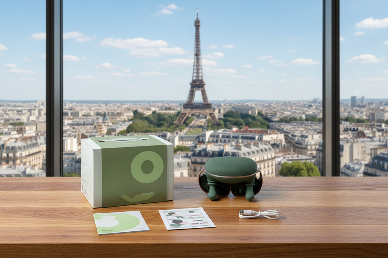 Masseur TheZenNeckPro format paysage vue panoramique Paris